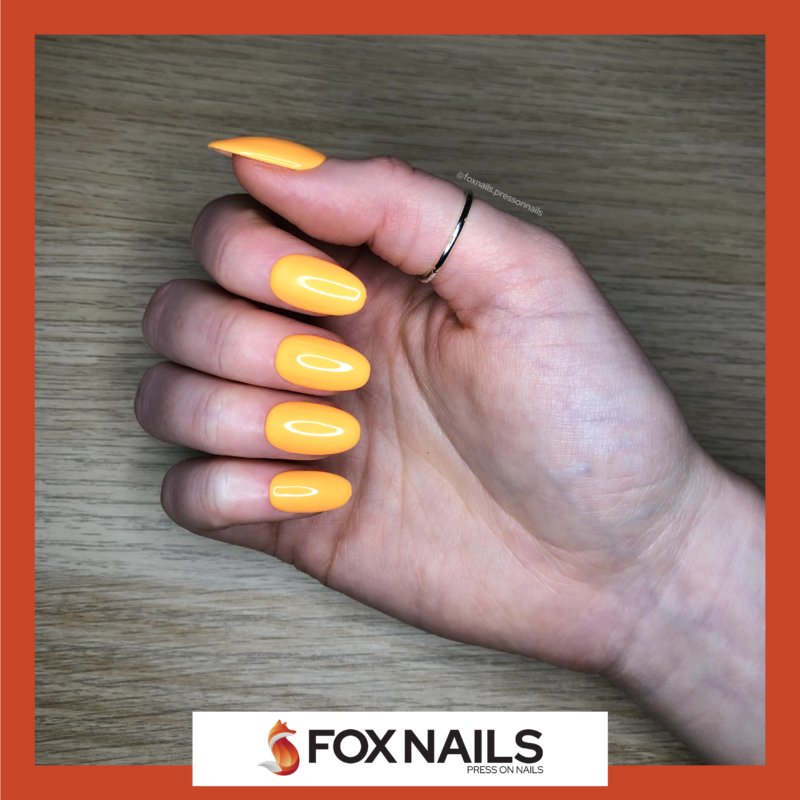 press on nails orange